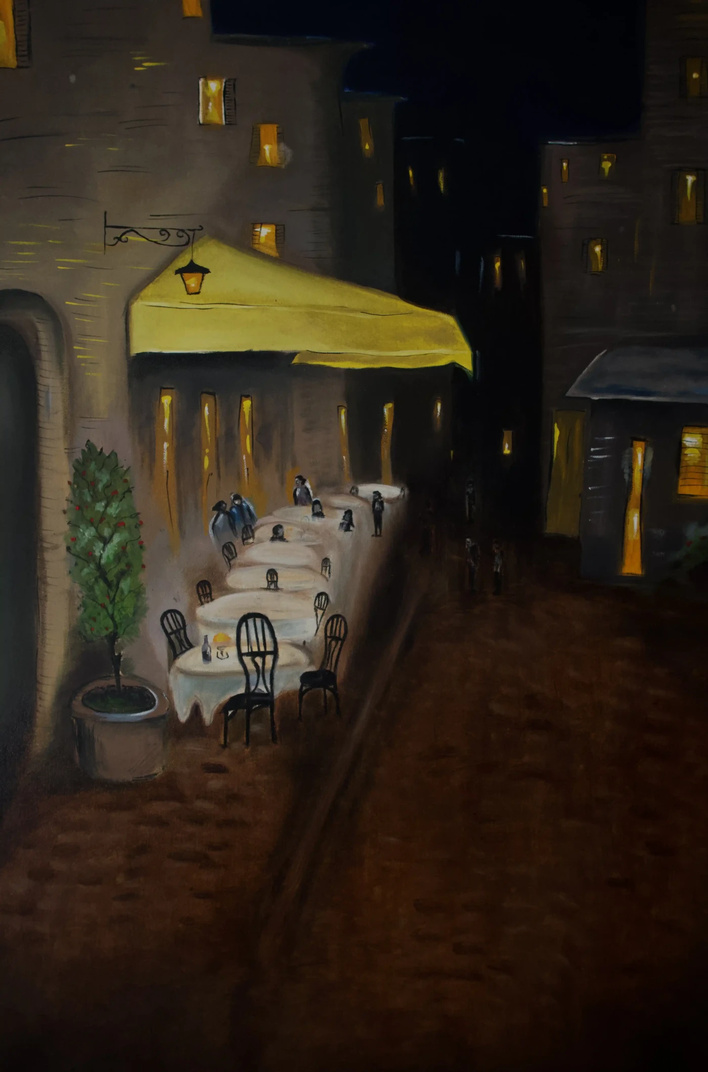 Featured image of Adaptation of Cafe Terrace at Night - Artwork