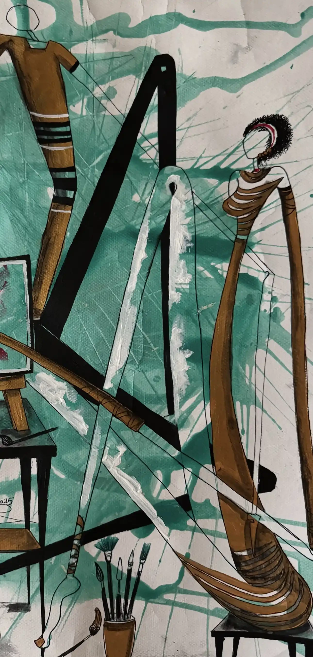 The Dream of Creation – Surreal Mixed Media Painting