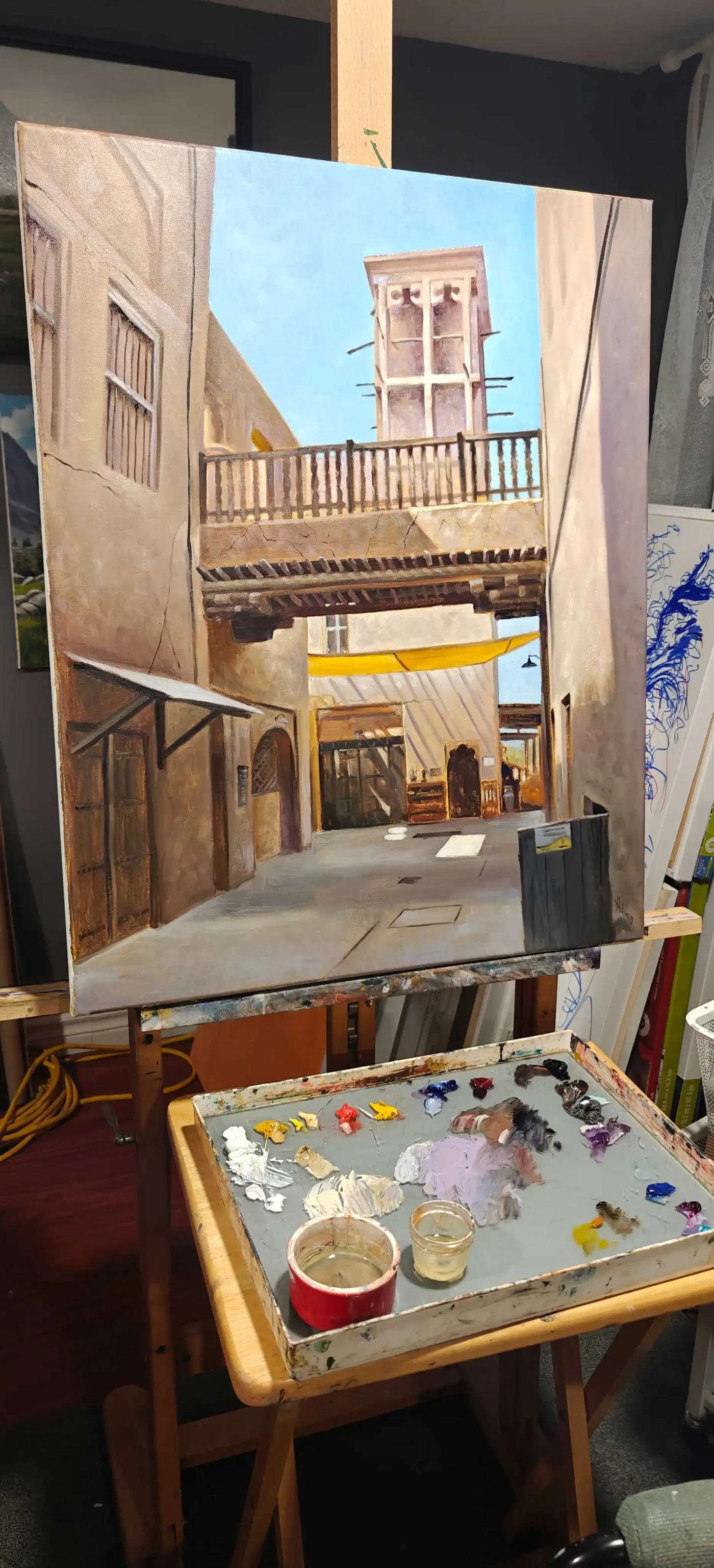 Old Dubai – Original Oil Painting Reflecting Cultural Legacy