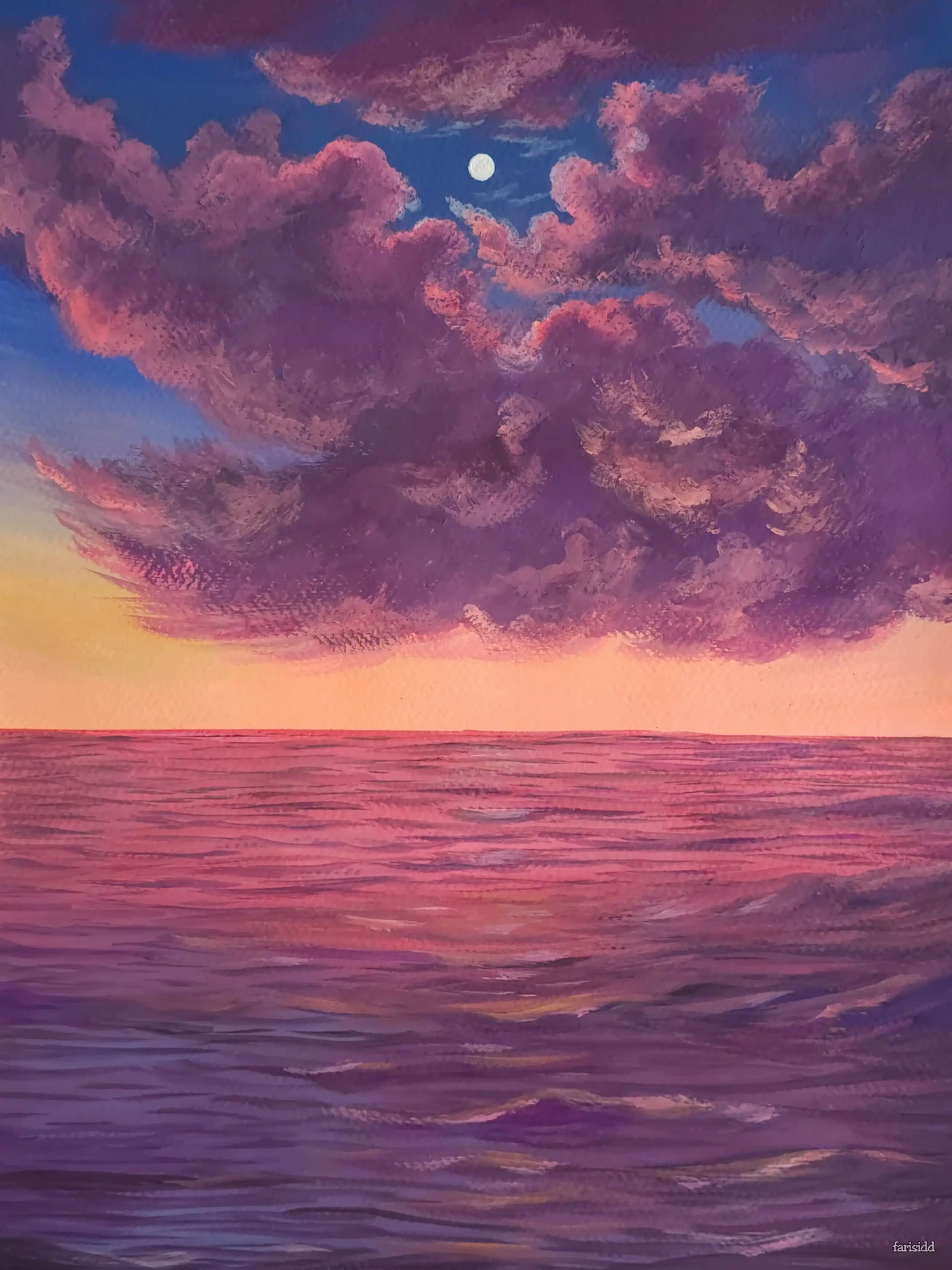 Featured image of Cloudy Twilight – Original Artwork for Sale