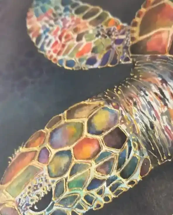 Ocean Mosaic – Sea Turtle Watercolor Artwork