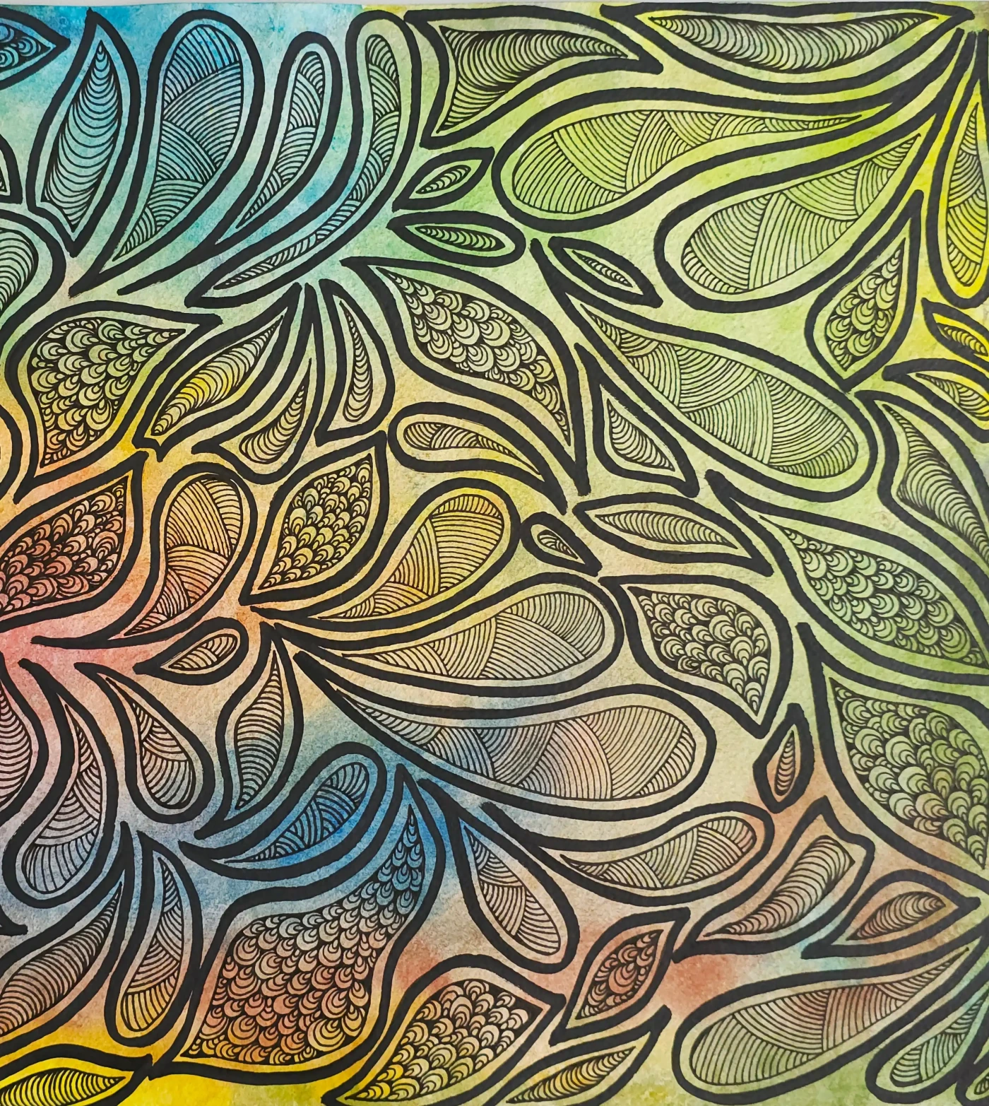 Leafy Labyrinth – Nature-Inspired Abstract Artwork
