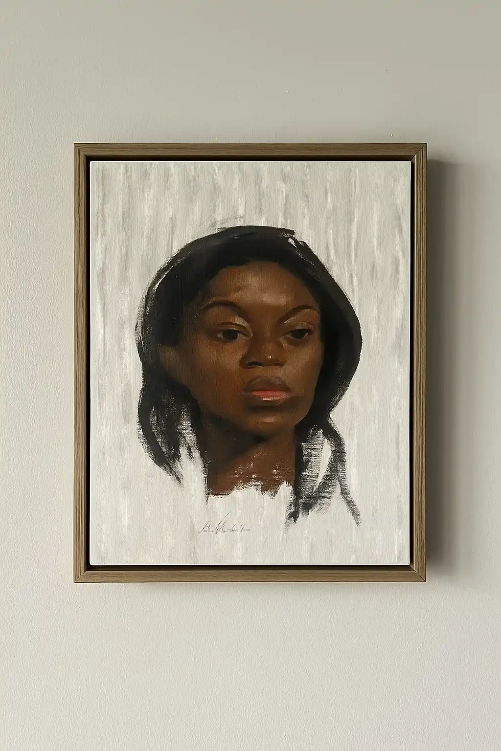 Featured image of The Quiet Gaze - Oil Painting