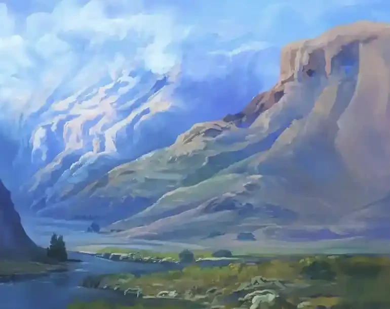 Majestic Mountain Serenity - Artwork