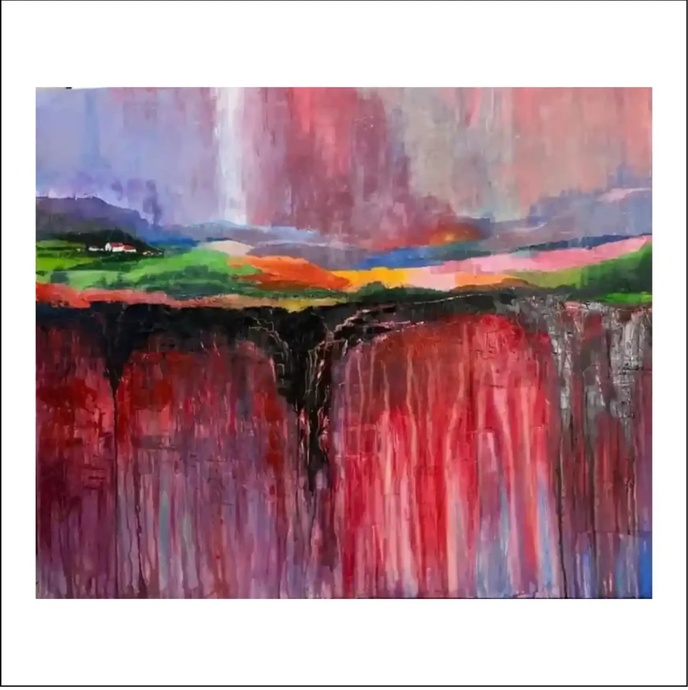 Featured image of Abstract Landscape – Large Textured Acrylic Canvas Wall Art