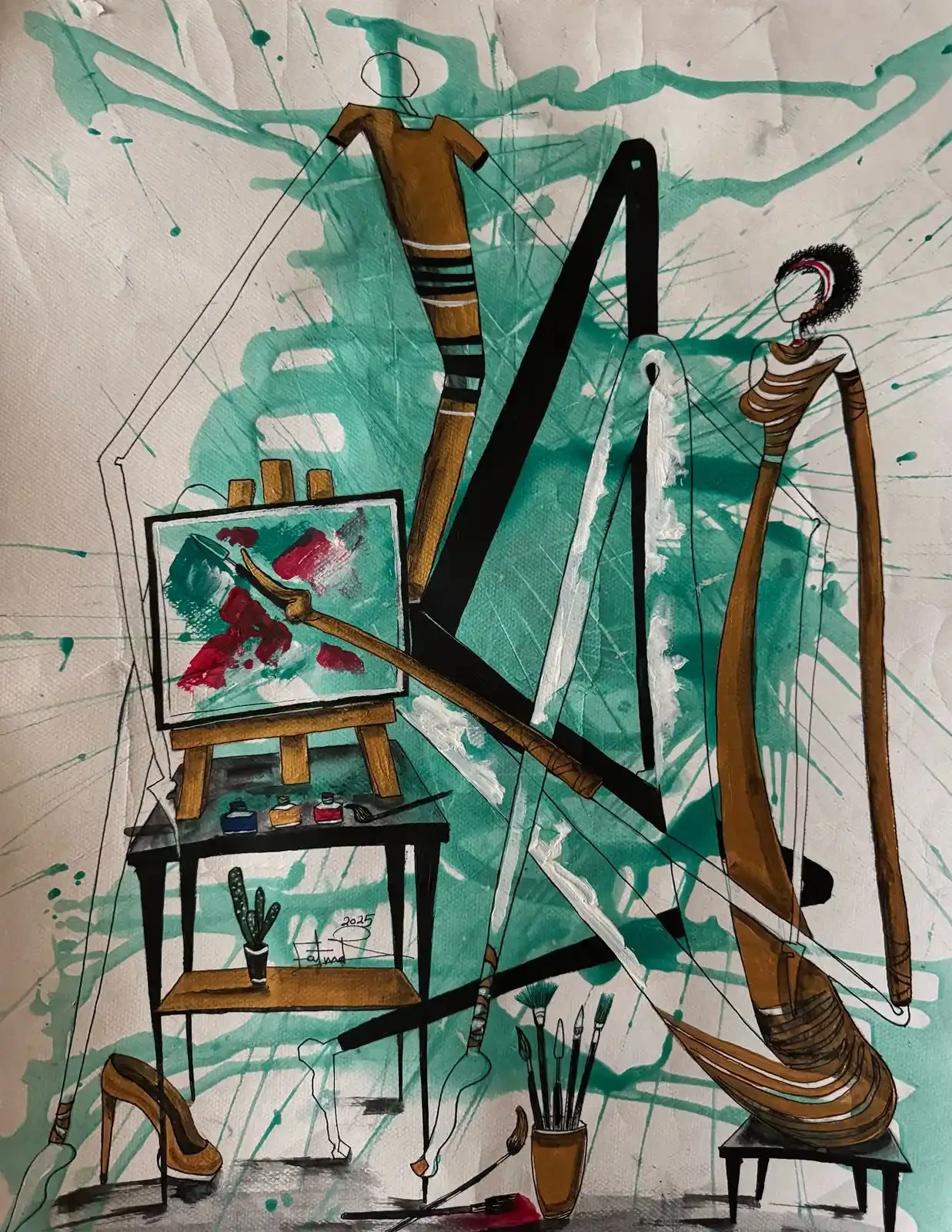 Featured image of The Dream of Creation – Surreal Mixed Media Painting
