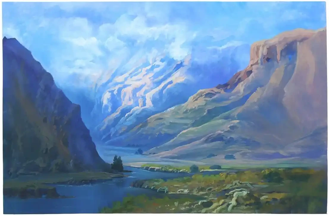 Featured image of Majestic Mountain Serenity - Artwork