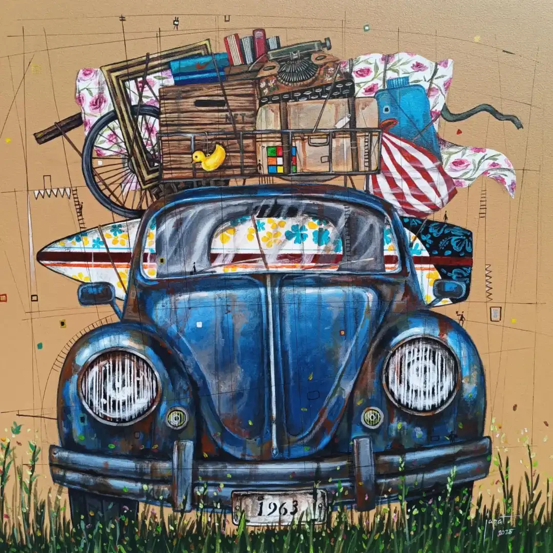 Featured image of Bringing Rust to Life – Vintage Beetle Acrylic Painting