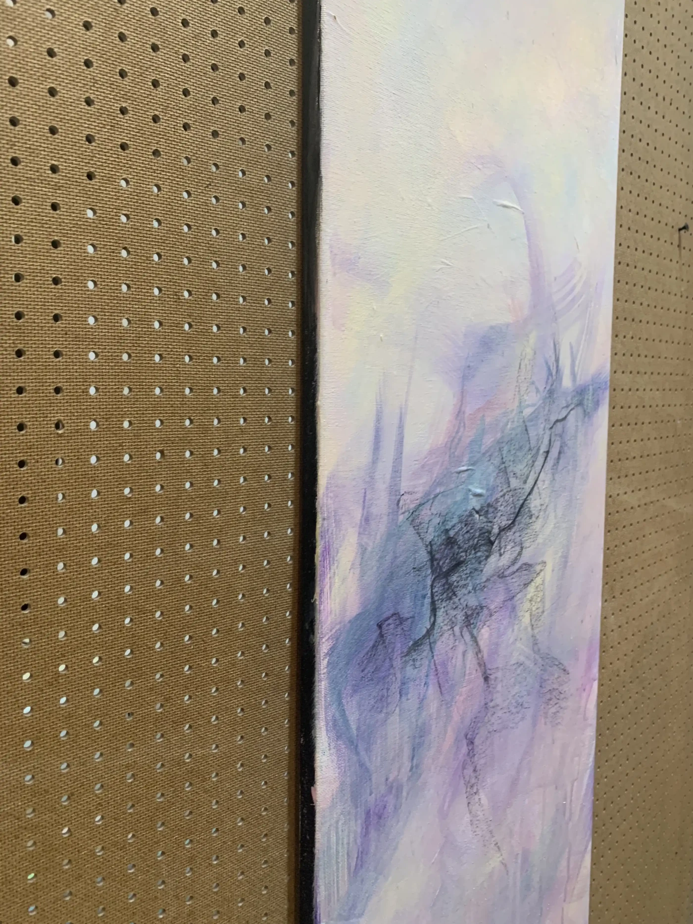 The Darkness Remains –  Abstract Painting in Soft Pastels