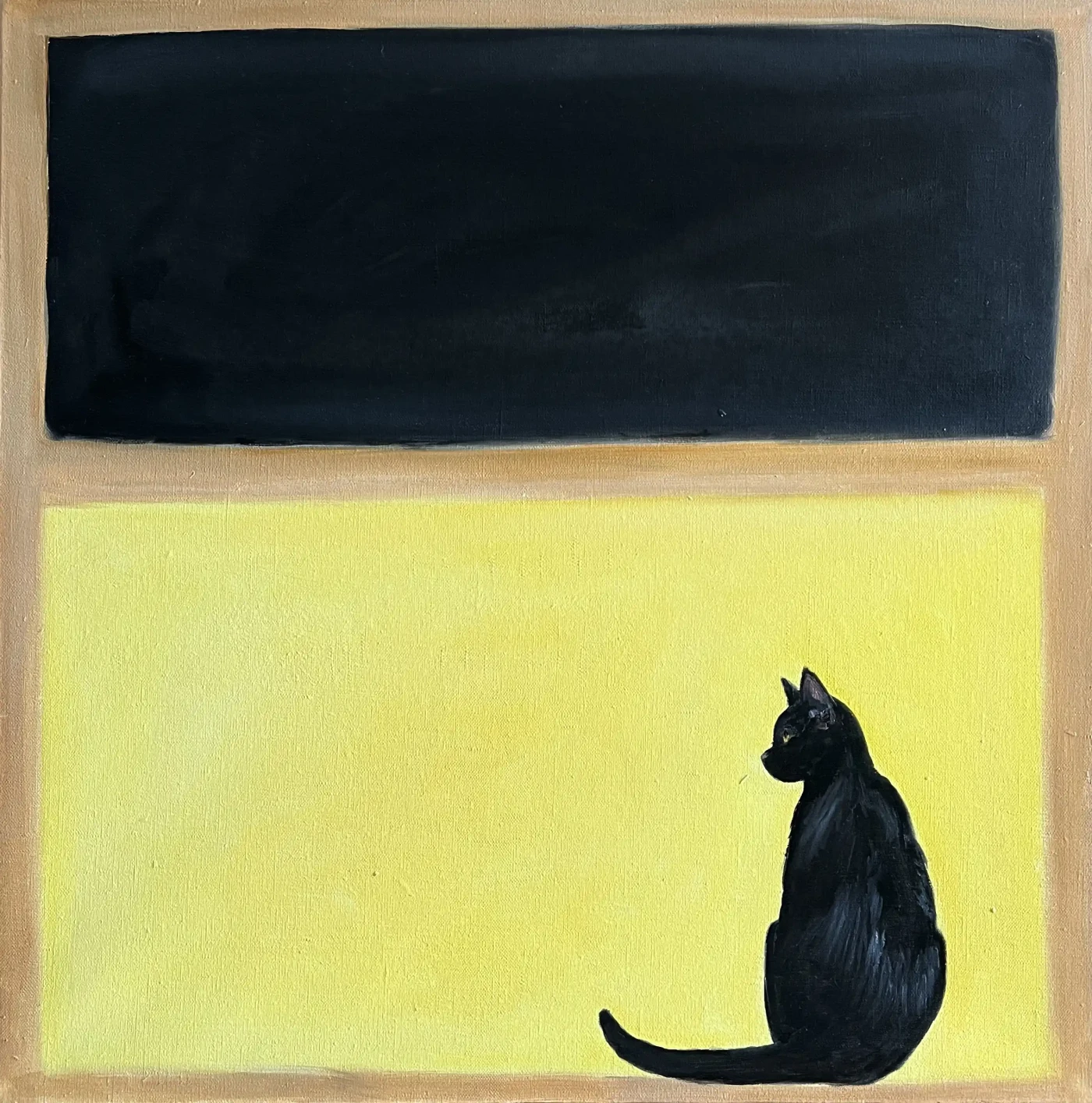 Featured image of Abstract Minimalist Cat Painting - Inspired by Rothko - Artwork