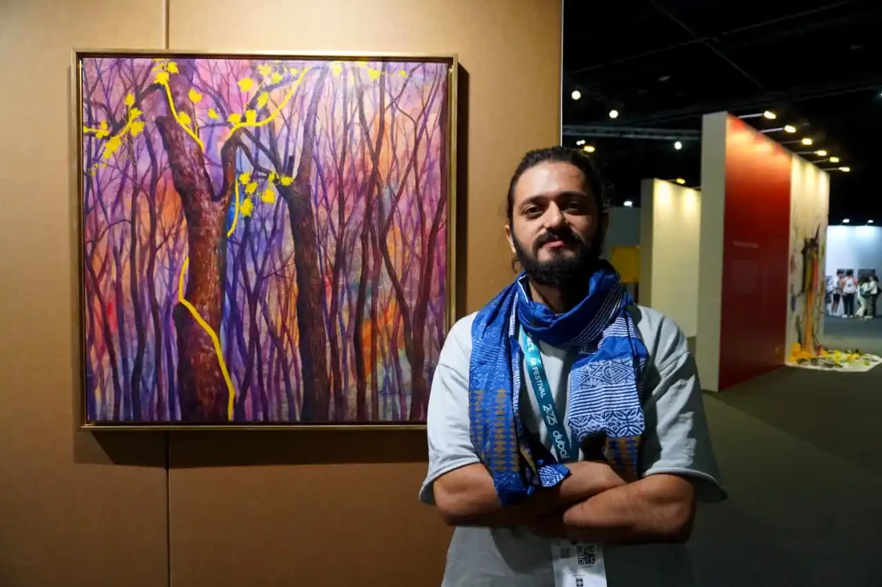 Supporting Branches – Symbolic Nature-Inspired Acrylic Painting