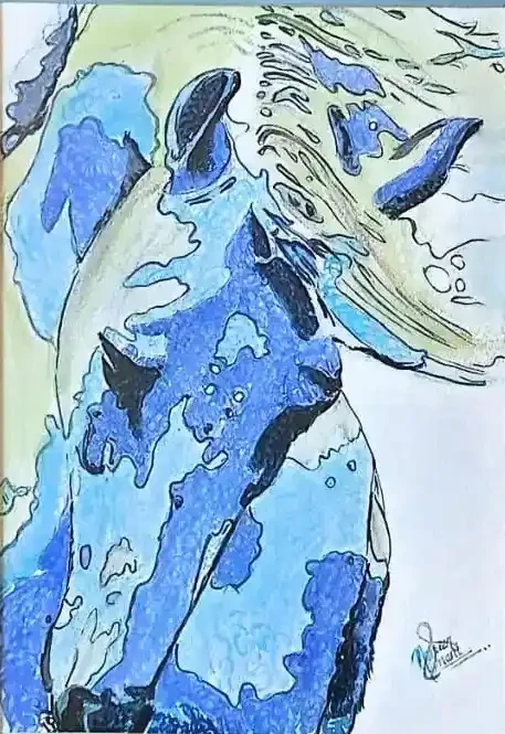 BLUE SPIRIT – Modern Horse Artwork in Shades of Blue