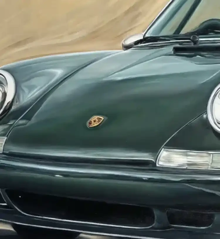 Vintage Green Porsche - Artwork