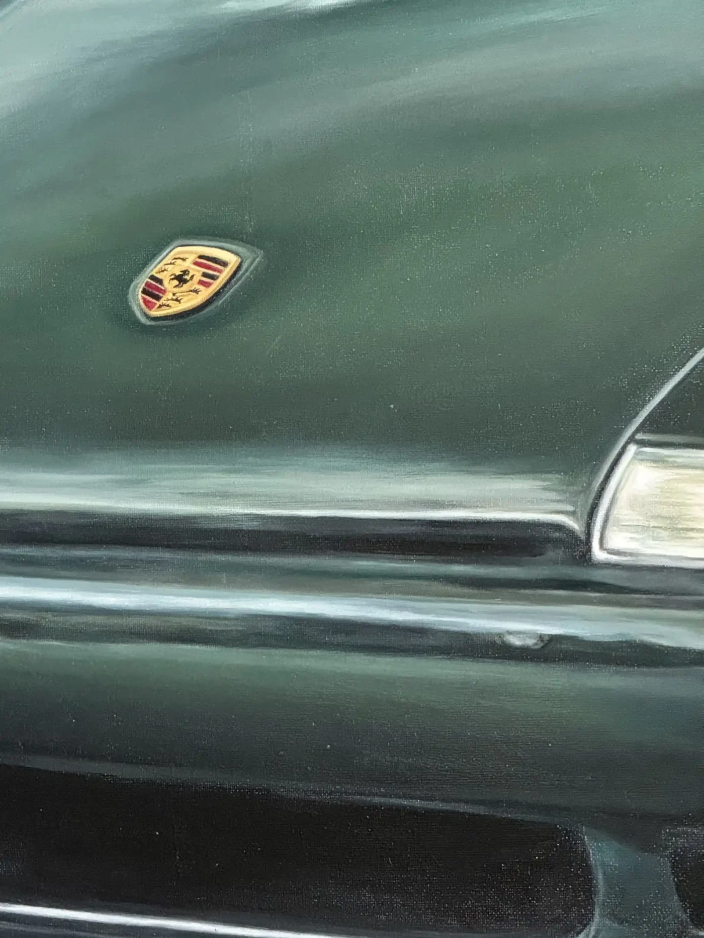 Vintage Green Porsche - Artwork