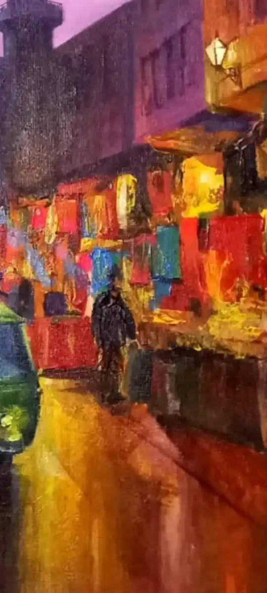 Lahore Nights - Cityscape Painting