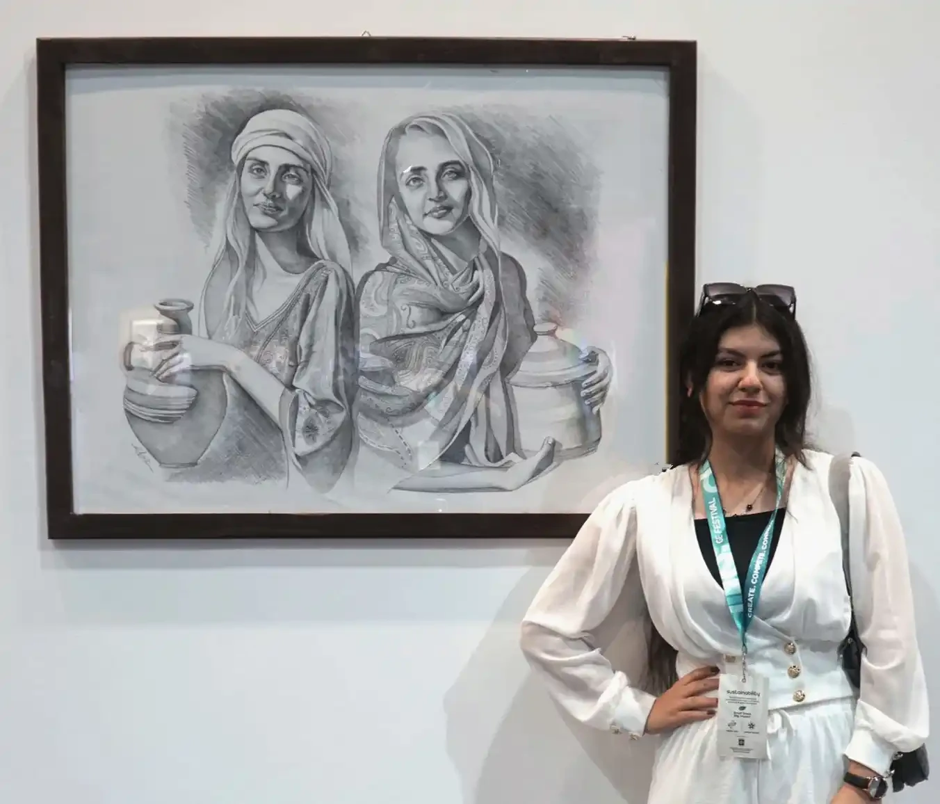 HOPE – Pencil Drawing on Paper | Syrian Heritage Artwork