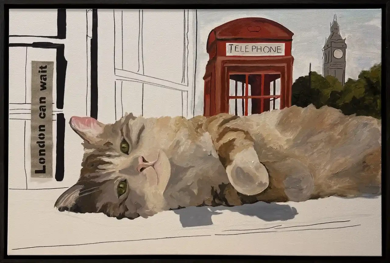 Featured image of London Can Wait – Modern Cat with Iconic British Red
