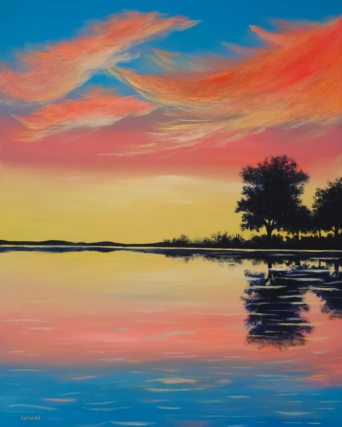 Featured image of Reflections of Dusk - Original Landscape Painting