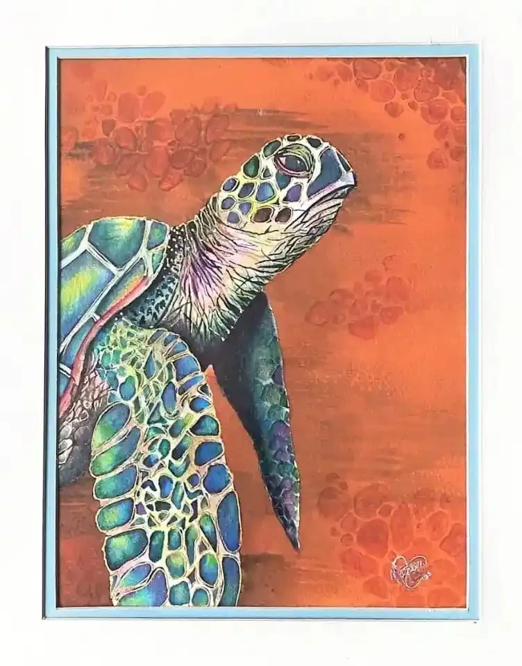 Featured image of Side Glance – Sea Turtle Watercolor Painting | Marine Life Wall Art