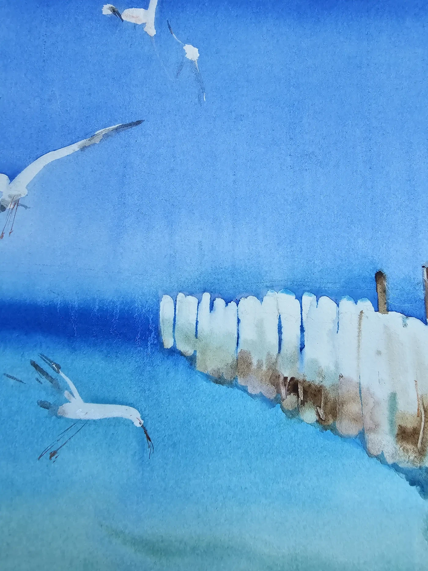 Mermaid: Sound of the Sea – Watercolor Ocean Art