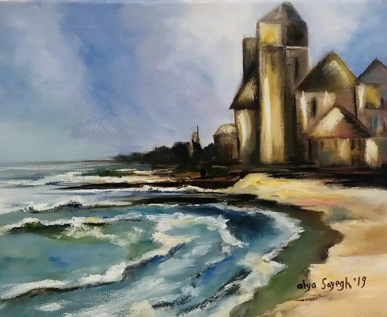 Featured image of By the Sea — Original Oil Painting on Canvas