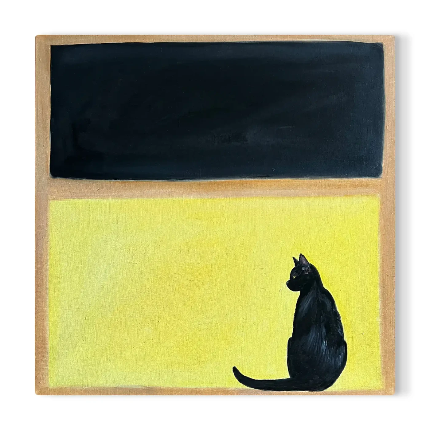 Abstract Minimalist Cat Painting - Inspired by Rothko - Artwork