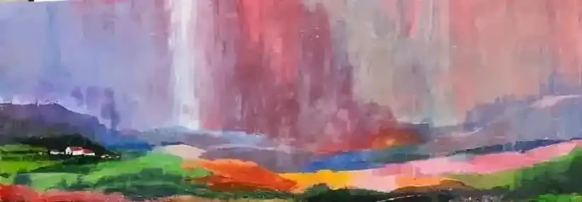 Abstract Landscape – Large Textured Acrylic Canvas Wall Art