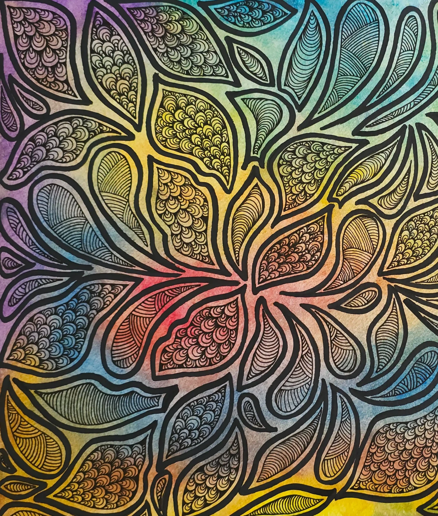 Leafy Labyrinth – Nature-Inspired Abstract Artwork