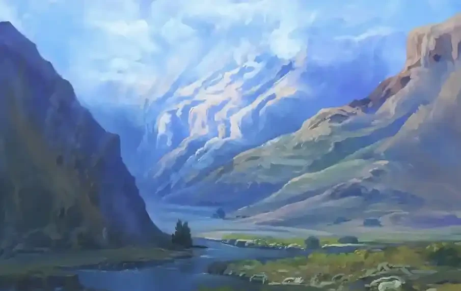 Majestic Mountain Serenity - Artwork