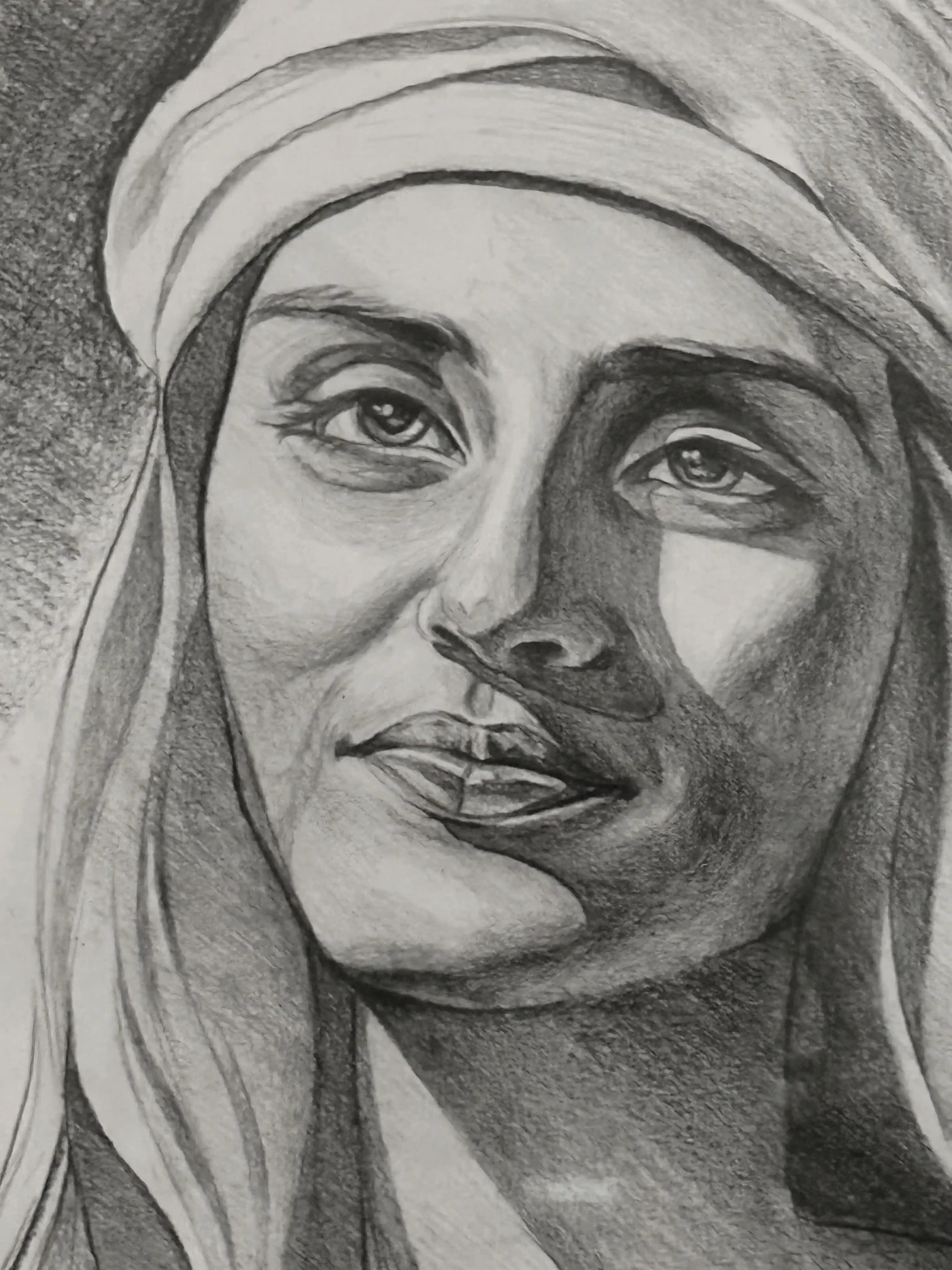HOPE – Pencil Drawing on Paper | Syrian Heritage Artwork
