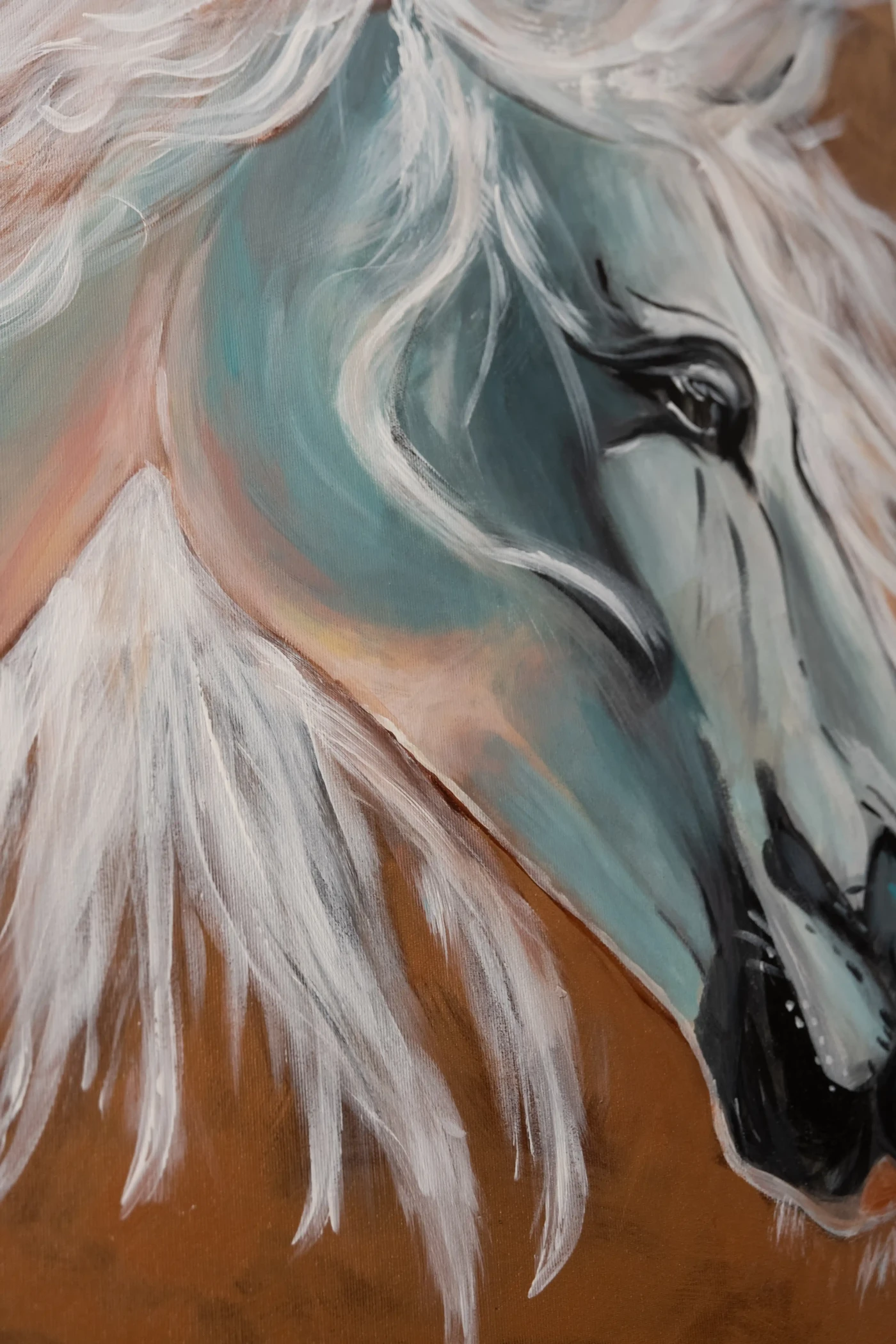 White Horse Portrait - Artwork