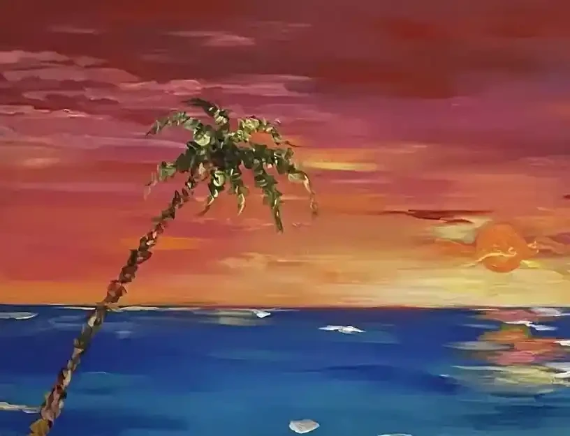 Tropic Sunset – Tropical Seascape Wall Art for Home & Office Décor