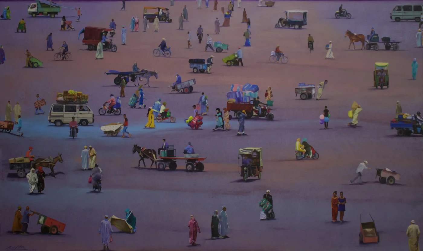 Featured image of The Theatre of Life, the stage, Jamma Al fna, Marrekech.
