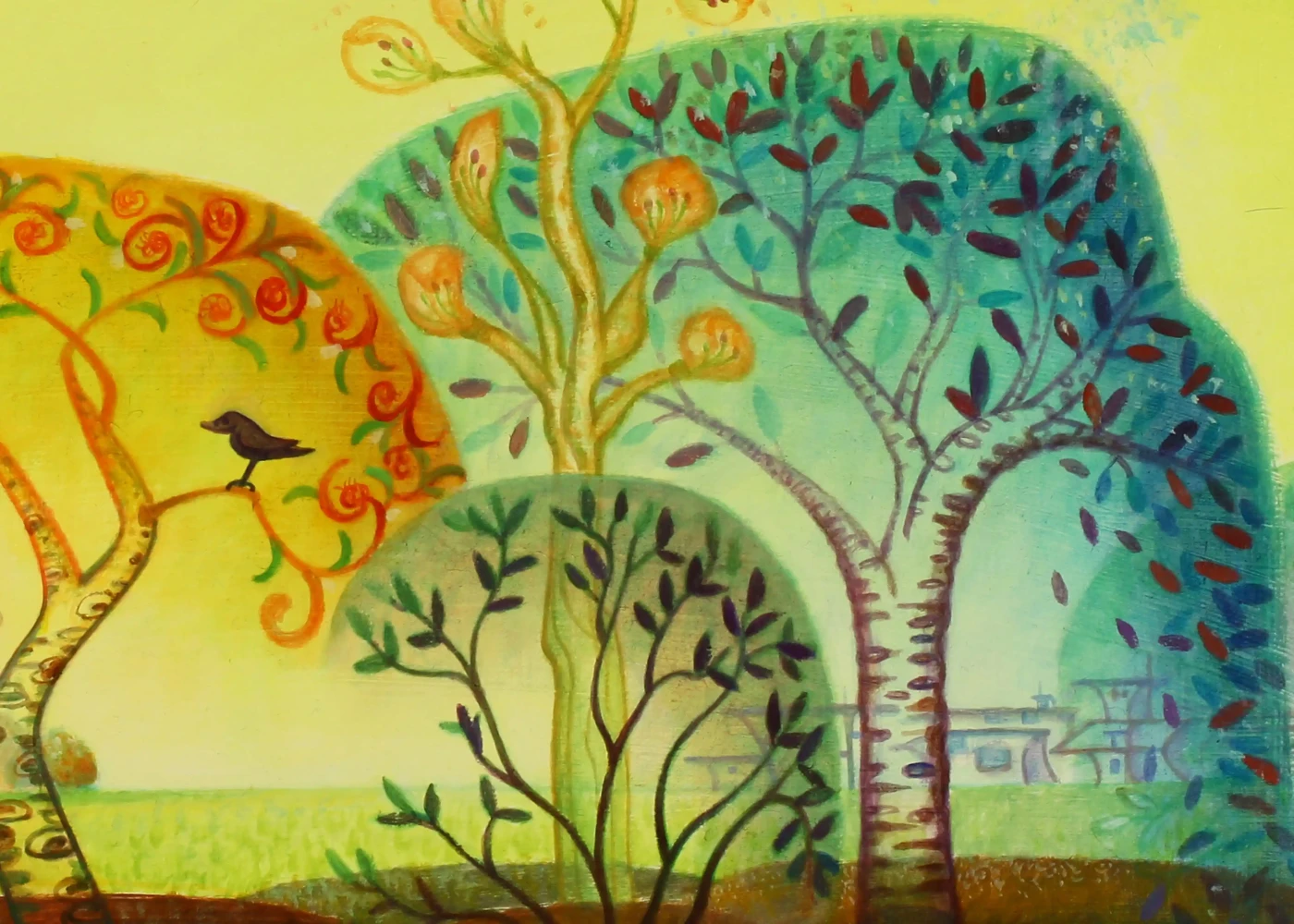 Verdant Meadows – Surrealist Oil Painting of Dreamlike Landscapes