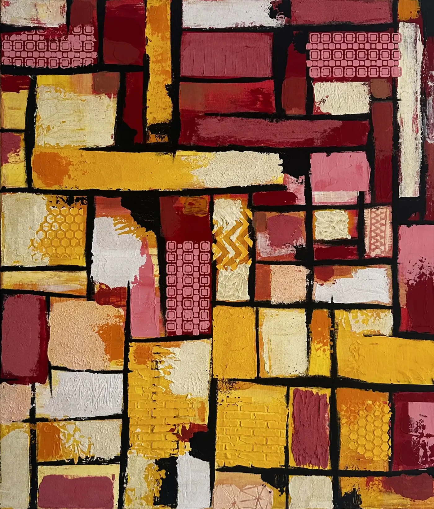 Featured image of Red Urban Heat – Abstract Energy on Canvas
