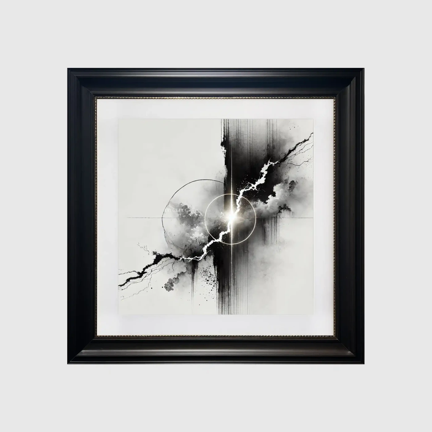 Ink speaks in silence VII - Minimalist Digital Art with Cosmic Flow