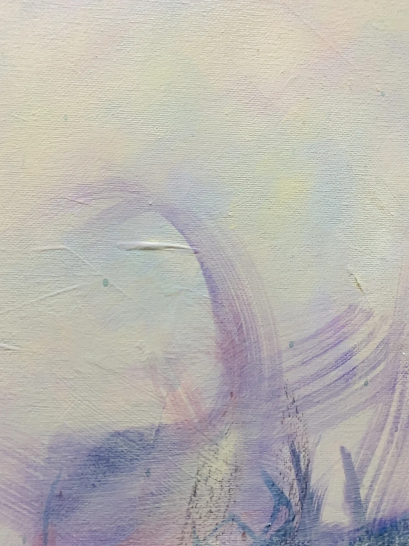 The Darkness Remains –  Abstract Painting in Soft Pastels