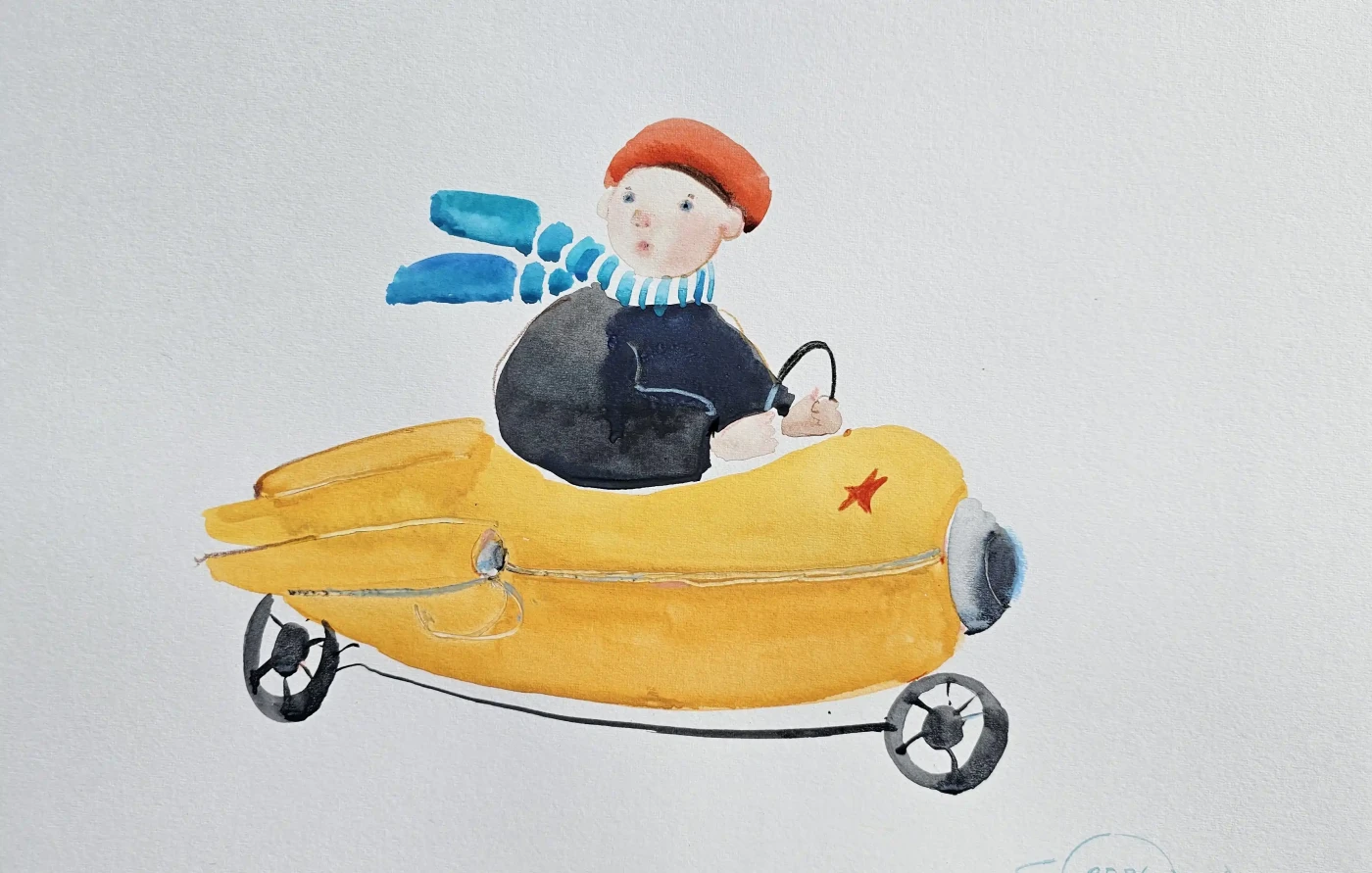 Featured image of Boy in a Toy Airplane