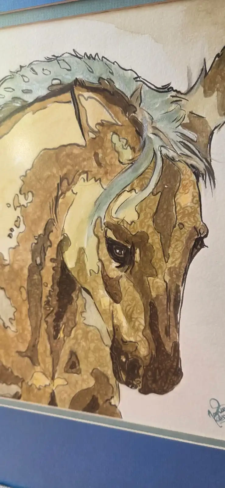 GOLDEN GRACE – Original Watercolor Horse Painting
