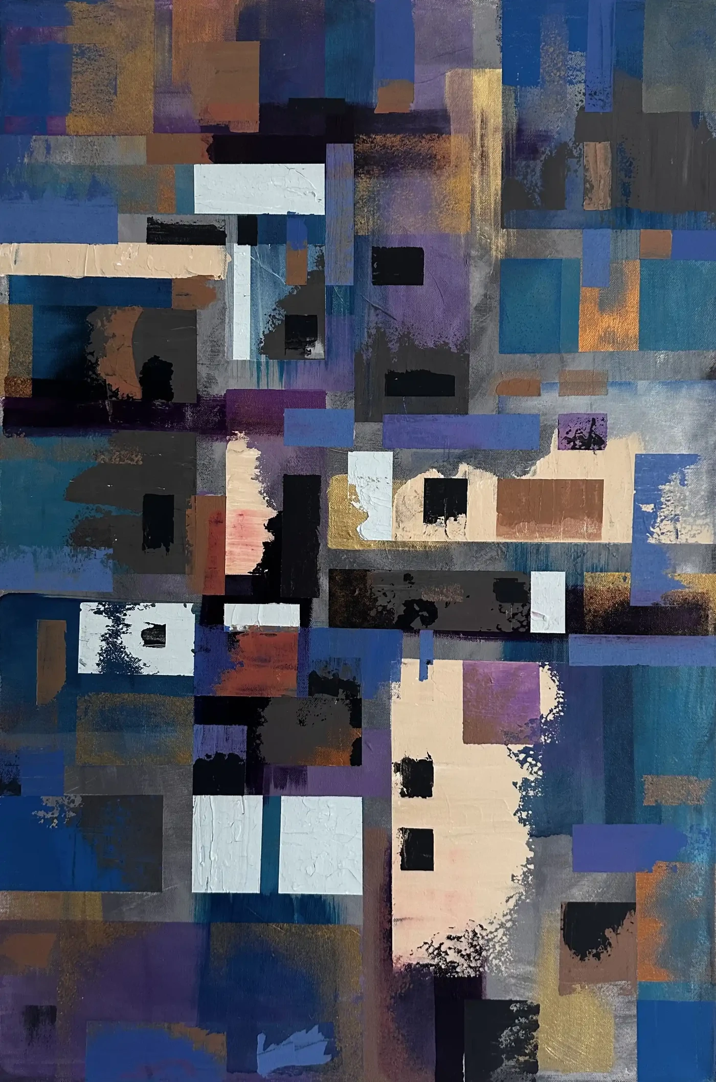 Featured image of BLUE: City After Dusk – Contemporary Abstract Canvas