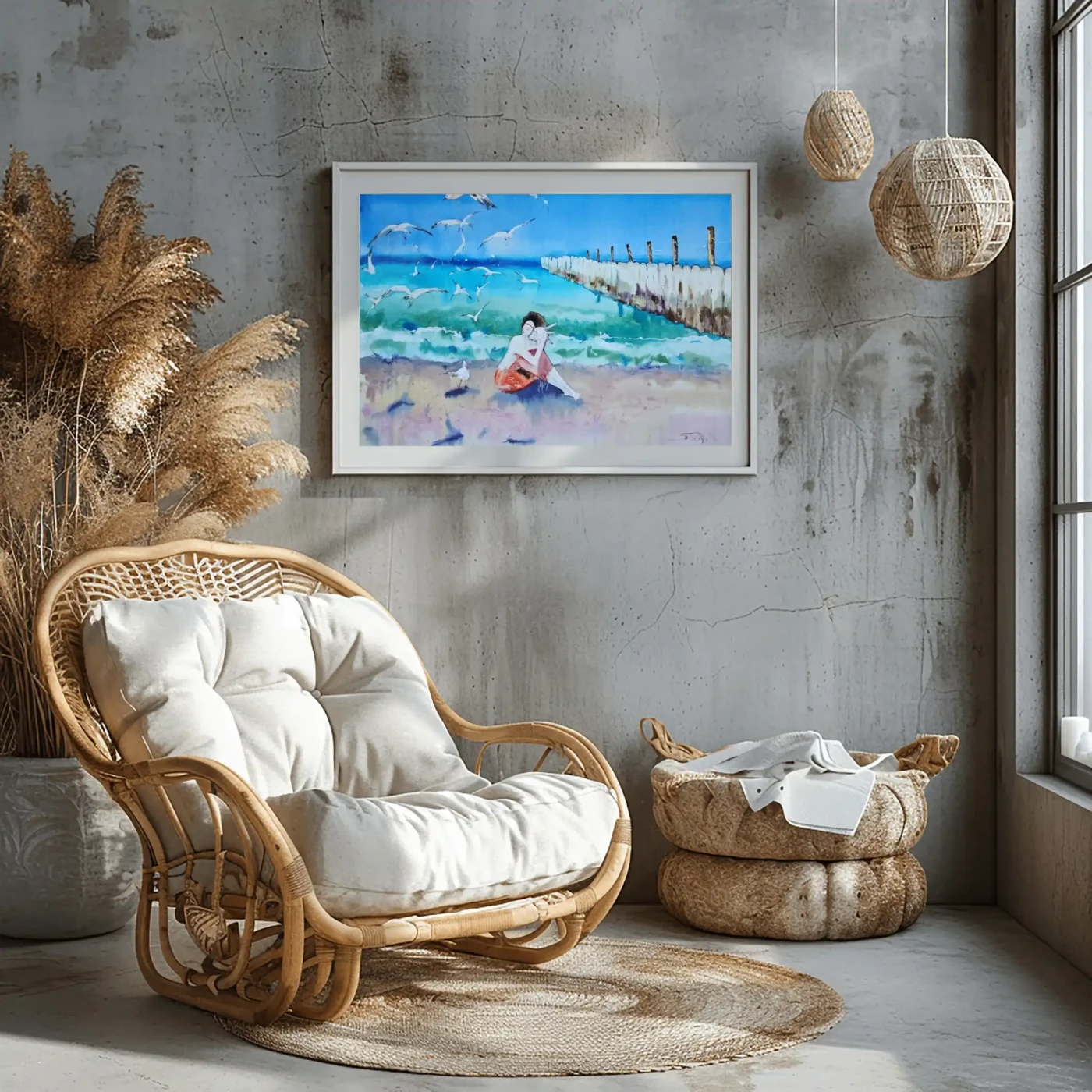 Mermaid: Sound of the Sea – Watercolor Ocean Art