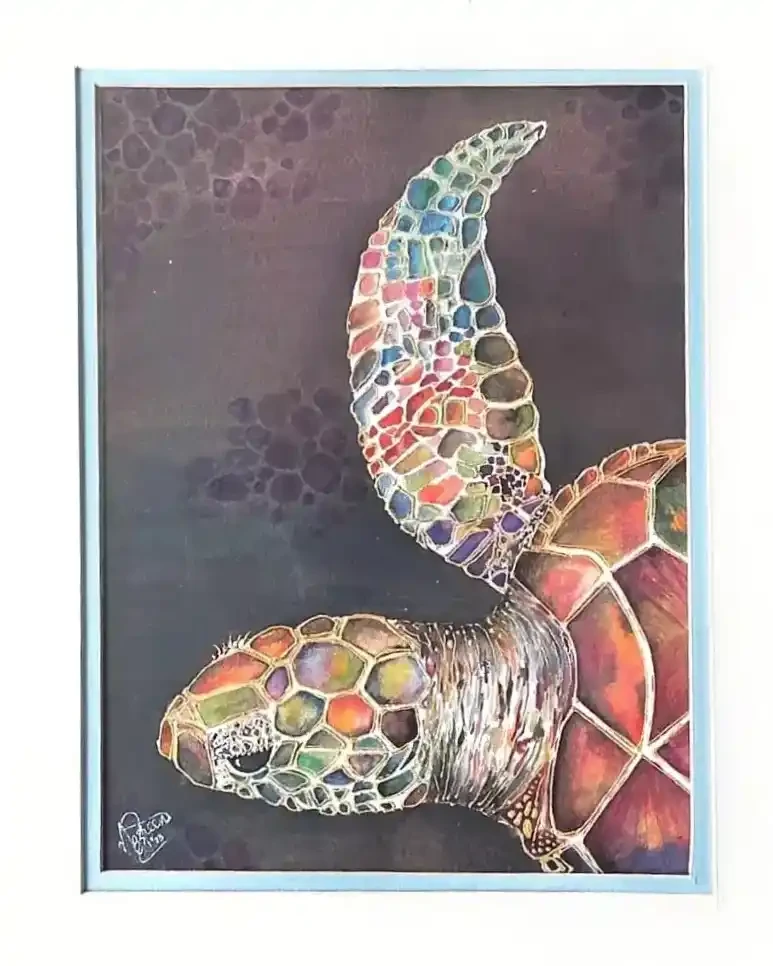 Featured image of Ocean Mosaic – Watercolor Sea Turtle Painting | Marine Life Wall Art