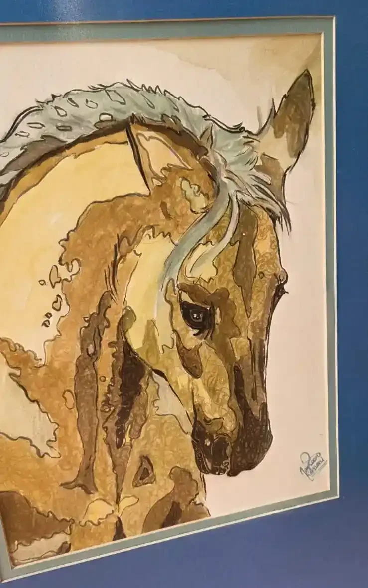 GOLDEN GRACE – Original Watercolor Horse Painting