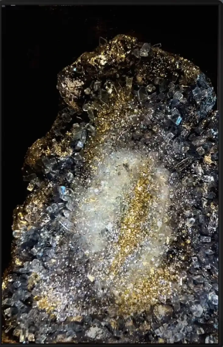 Featured image of Black Quartz – Geode-Inspired Glass Sculpture