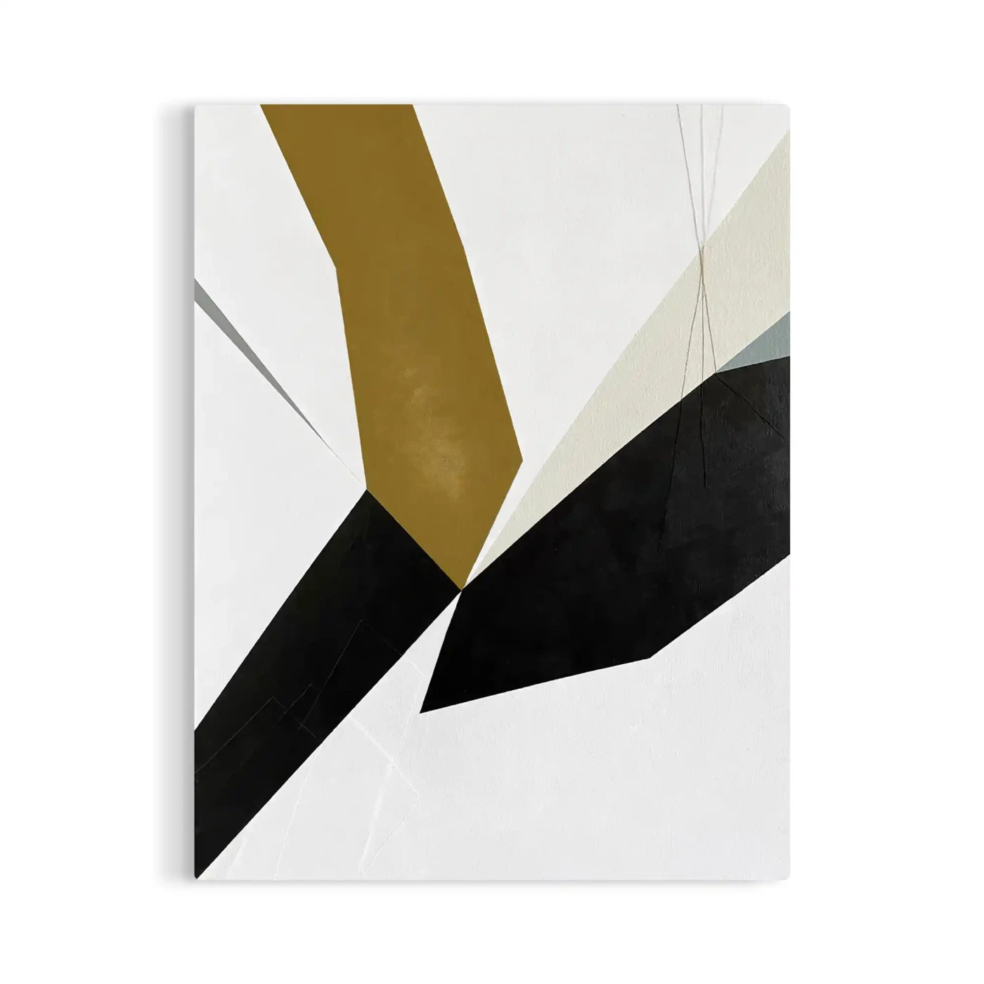 Golden Balance: Minimalist Abstract Geometry in Neutral Tones - Artwork