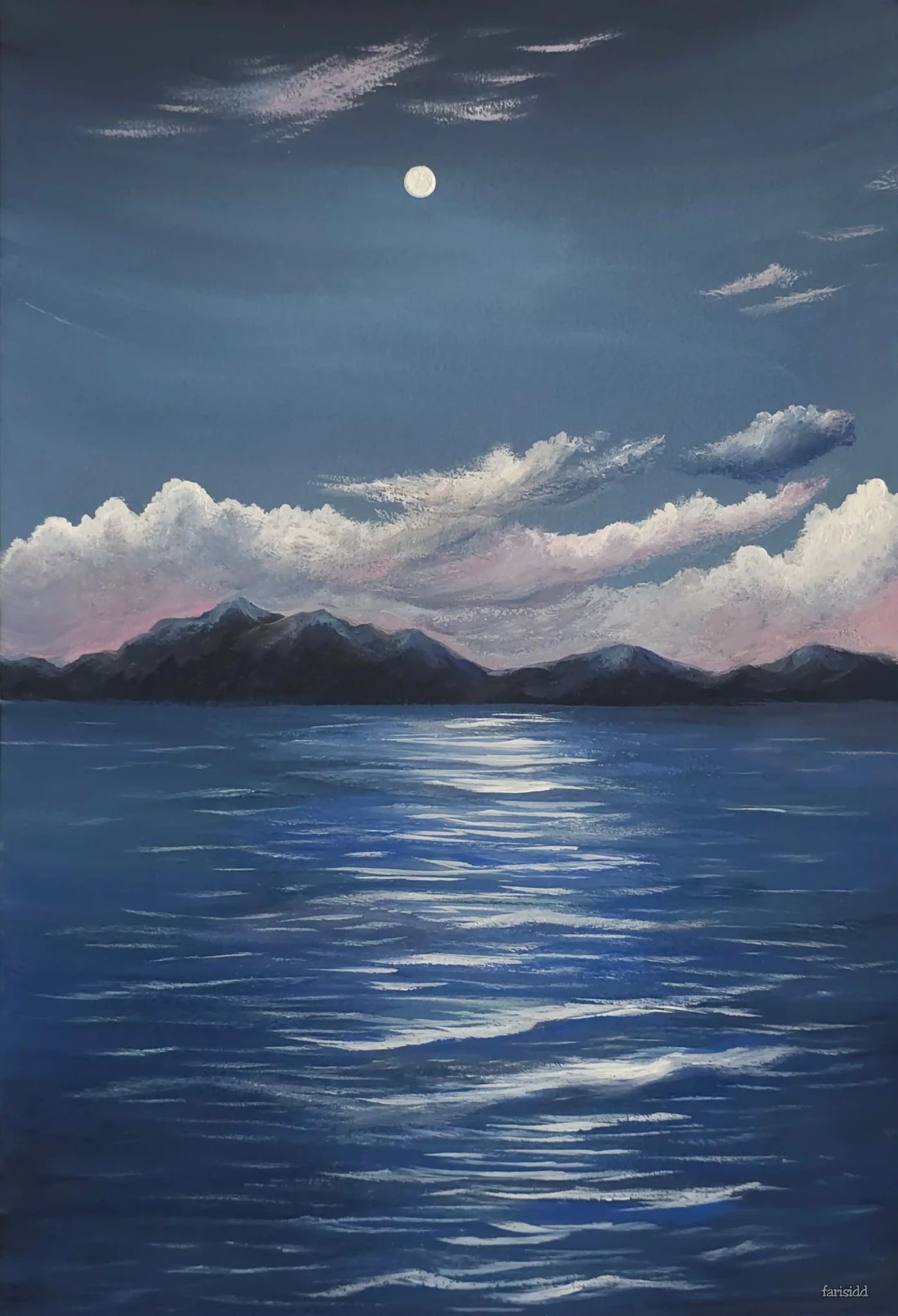 Featured image of Moonlit Night - Landscape Art