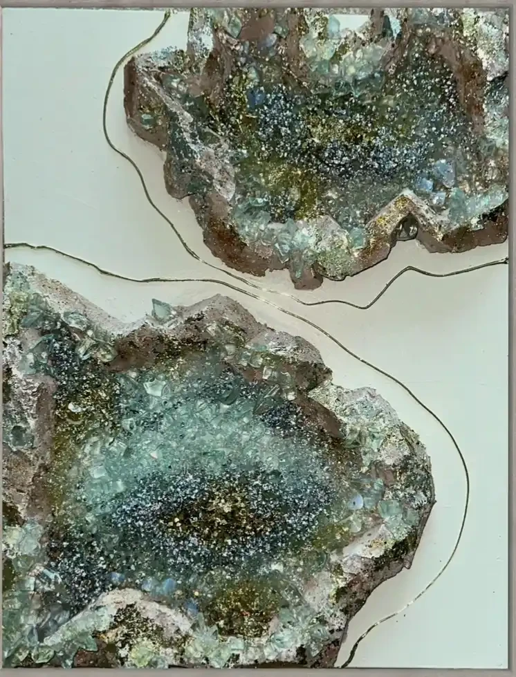 Featured image of Pink Quartz Essence – Modern Geode Artwork