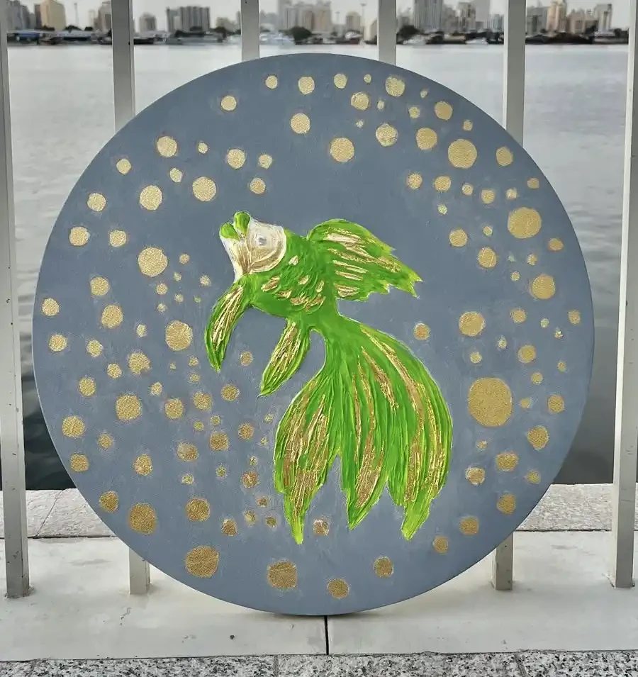 Featured image of Glamour fish (green fish) - Artwork