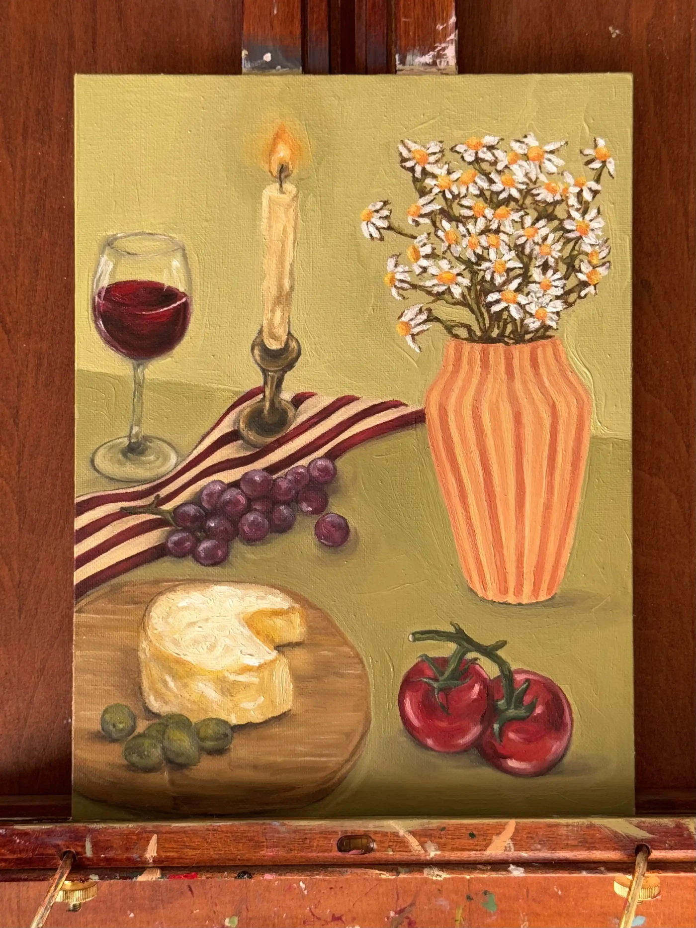 Italian Night – Rustic Still Life Oil Painting on Canvas